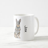 Mug J'adore mon Blue Heeler (Devant droit)