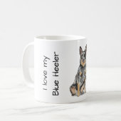 Mug J'adore mon Blue Heeler (Devant gauche)