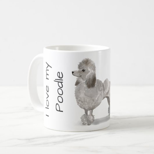 Mug J'adore mon caniche (Devant gauche)