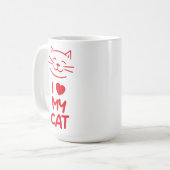 Mug J'adore mon chat (Devant gauche)