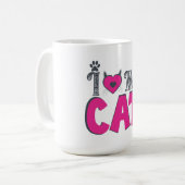 Mug J'adore mon chat – Conception adorable pour amateu (Devant gauche)
