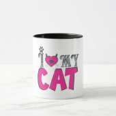 Mug J'adore mon chat – Design mignon pour amateur de c (Centre)