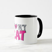 Mug J'adore mon chat – Design mignon pour amateur de c (Devant droit)