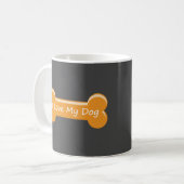 Mug J'adore mon chien | Os de chien (Devant gauche)