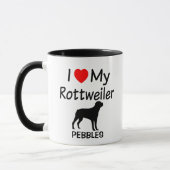Mug J'adore mon chien Rottweiler (Gauche)