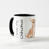 Mug J'adore mon Chihuahua (Devant gauche)