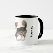 Mug J'adore mon Chihuahua à poils longs (Devant droit)