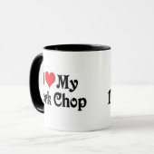 Mug J'adore mon côtelette de porc (Devant gauche)