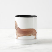 Mug J'adore mon Dachshund (marron) (Centre)