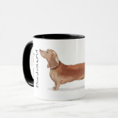 Mug J'adore mon Dachshund (marron) (Devant gauche)