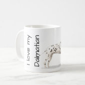 Mug J'adore mon dalmatien (Devant gauche)