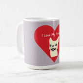 Mug J'adore mon Frenchie, Lavender (Devant gauche)