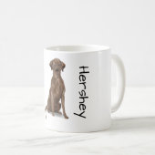 Mug J'adore mon labrador chocolat (Devant droit)