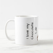 Mug J'adore mon labrador chocolat (Gauche)