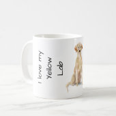 Mug J'adore mon Labrador jaune (Devant gauche)