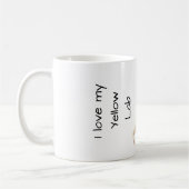 Mug J'adore mon Labrador jaune (Gauche)