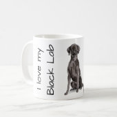 Mug J'adore mon Labrador noir (Devant gauche)