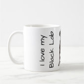 Mug J'adore mon Labrador noir (Gauche)