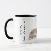 Mug J'adore mon Lévrier Italien (Gauche)