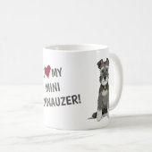 Mug J'adore mon Mini Schnauzer (Devant droit)