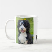 Mug "J'adore mon Papi ! "Chien fantaisiste dans l'herb (Gauche)
