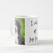 Mug "J'adore mon Papi ! "Chien fantaisiste dans l'herb (Devant gauche)
