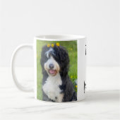 Mug "J'adore mon Papi ! "Chien fantaisiste dans l'herb (Gauche)