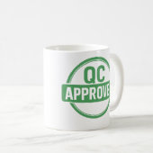 Mug J'adore mon patron - Approuvé par CQ (Devant droit)