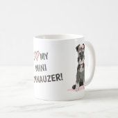 Mug J'adore mon Schnauzer Nain (Devant droit)