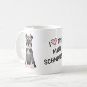 Mug J'adore mon Schnauzer Nain (Devant gauche)