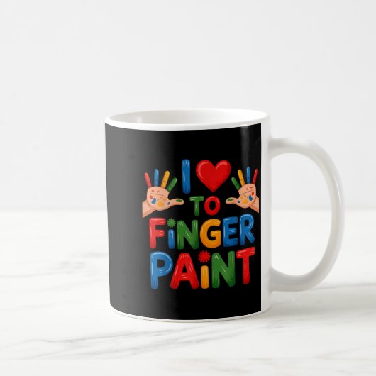 Mug J'adore peindre au doigt des couples Prof d'art do (Droite)