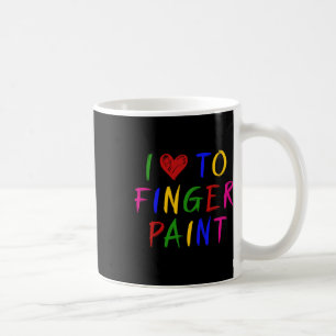 Mug J'adore peindre avec les doigts, je peins un joli 