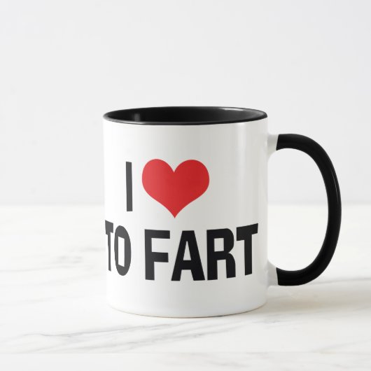 Mug J'adore Péter - Drôle d'humour sur les pets (Droite)