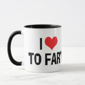 Mug J'adore Péter - Drôle d'humour sur les pets (Gauche)