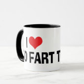 Mug J'adore Péter - Drôle d'humour sur les pets (Devant gauche)