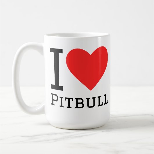 Mug J'adore pitbull (Gauche)