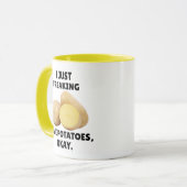 Mug J'adore tout simplement les pommes de terre Drôle (Devant gauche)
