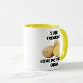 Mug J'adore tout simplement les pommes de terre Drôle (Devant droit)