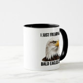 Mug J'adore tout simplement les pygargues à tête blanc (Devant droit)