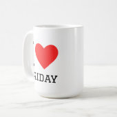 Mug J'adore vendredi  (Devant gauche)