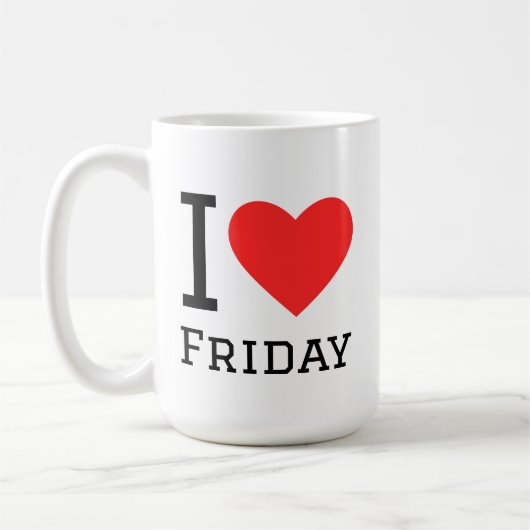 Mug J'adore vendredi  (Gauche)