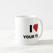 Mug J'adore votre texte (Devant droit)