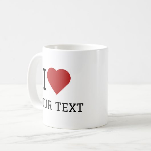 Mug J'adore votre texte (Devant gauche)