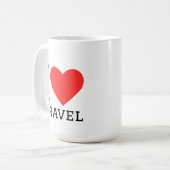 Mug J'adore voyager (Devant gauche)