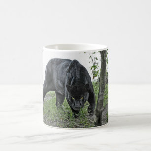 Mug Jaguar noir égrappant l'image panoramique de tass