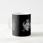 Mug Jaguar noir et blanc - chats sauvages (Devant gauche)
