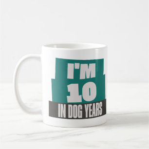 Mug J'ai 10 ans dans les années de chien drôle Sarcast