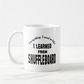 Mug J'ai appris du Shuffleboard. (Gauche)