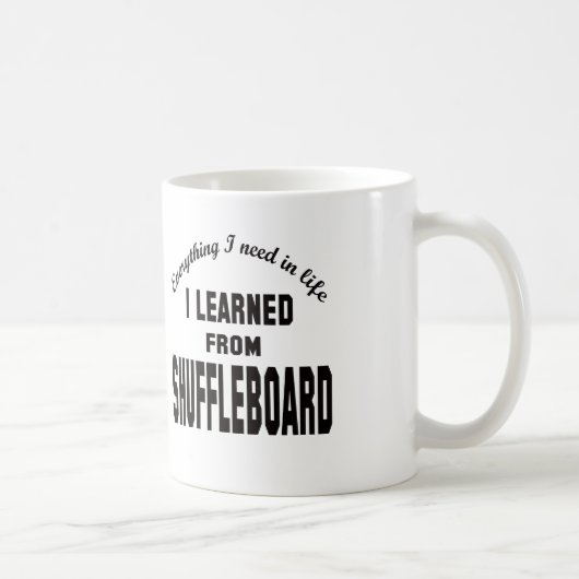 Mug J'ai appris du Shuffleboard. (Droite)