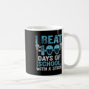 Mug J'Ai Battu 100 Jours D'École Avec Un Stick Lacross